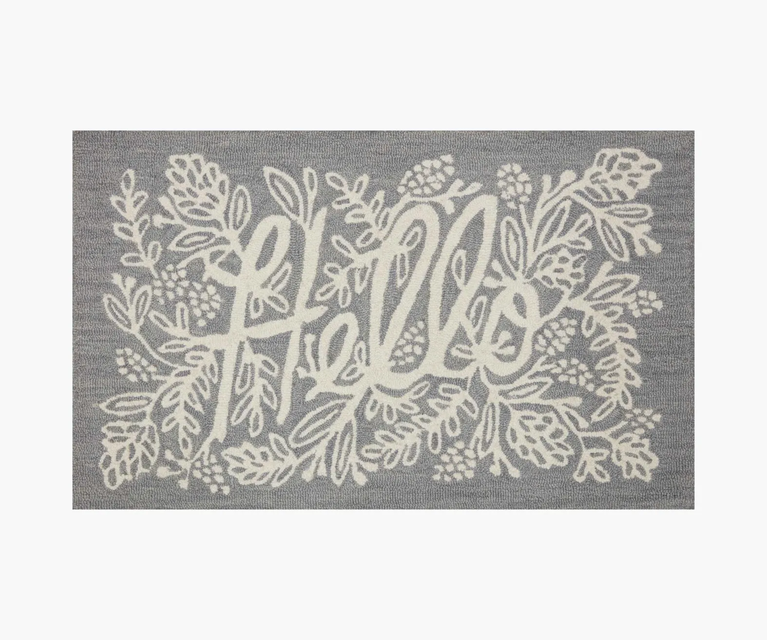 Minnie Hello Wool-Hooked Rug