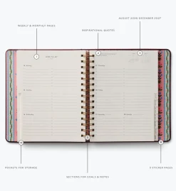 2026-2027 17-Month Academic Covered Spiral Planner