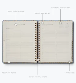 2026-2027 17-Month Academic Hardcover Spiral Planner