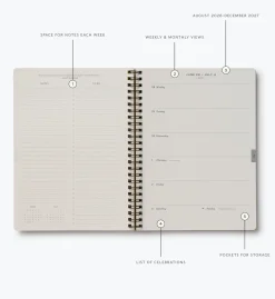 2026-2027 17-Month Academic Softcover Spiral Planner
