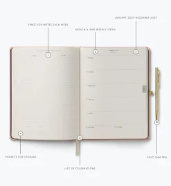 2027 12-Month Hardcover Planner with Pen