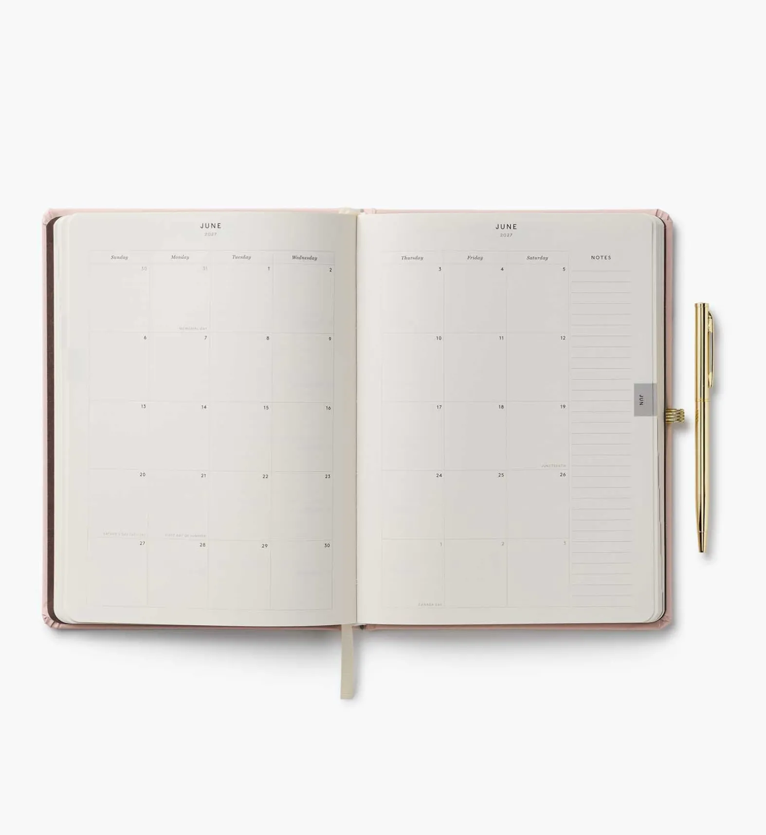 2027 12-Month Hardcover Planner with Pen