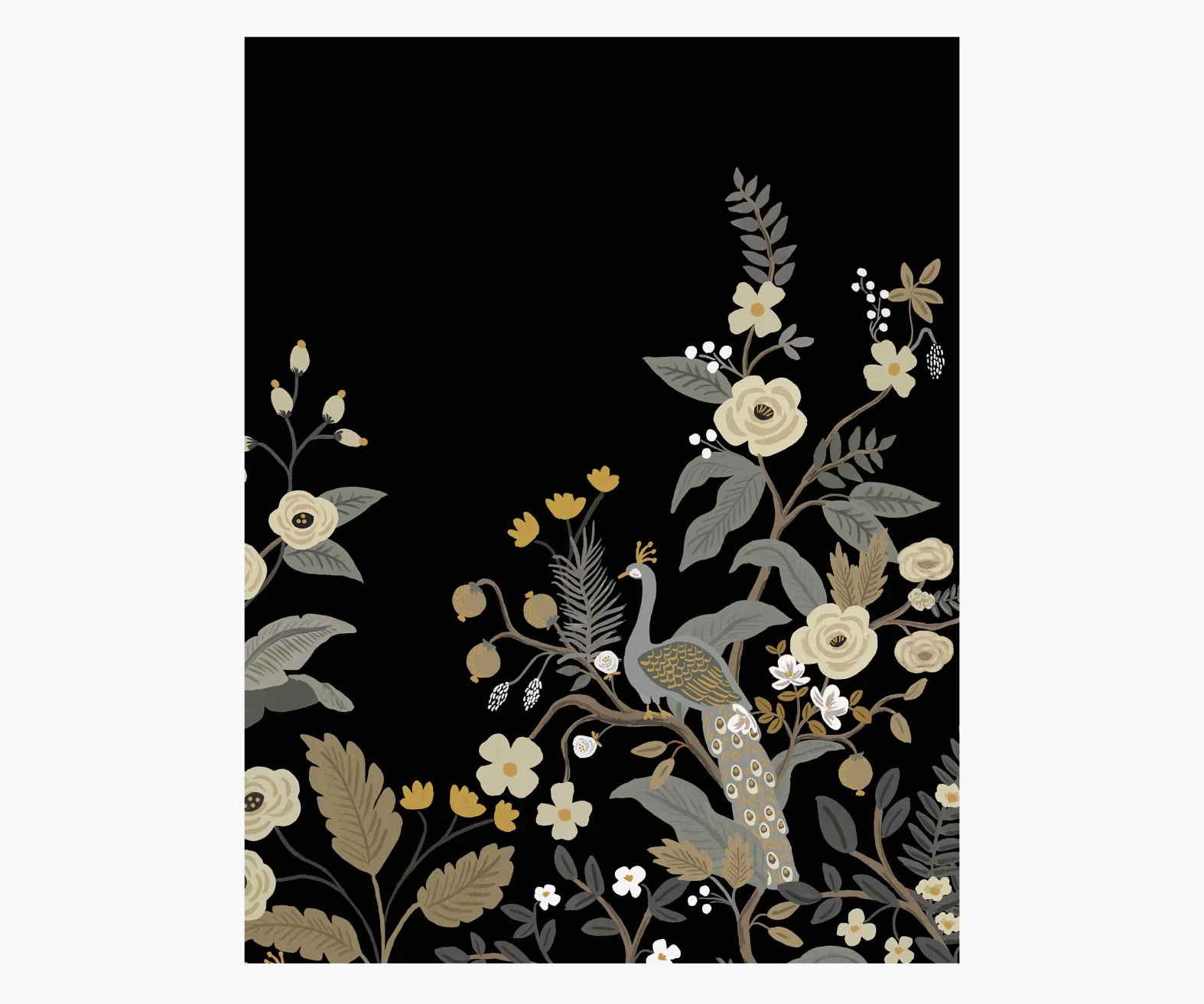 Peacock Wallpaper Mural Sample