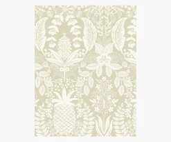 Pineapple Damask Wallpaper