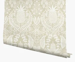 Pineapple Damask Wallpaper