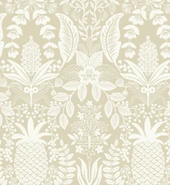 Pineapple Damask Wallpaper