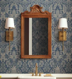Pineapple Damask Wallpaper