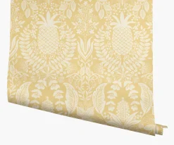 Pineapple Damask Wallpaper