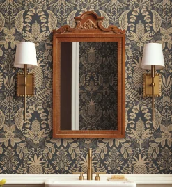 Pineapple Damask Wallpaper