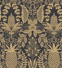Pineapple Damask Wallpaper