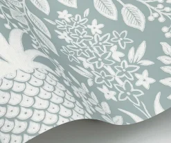 Pineapple Damask Wallpaper Sample
