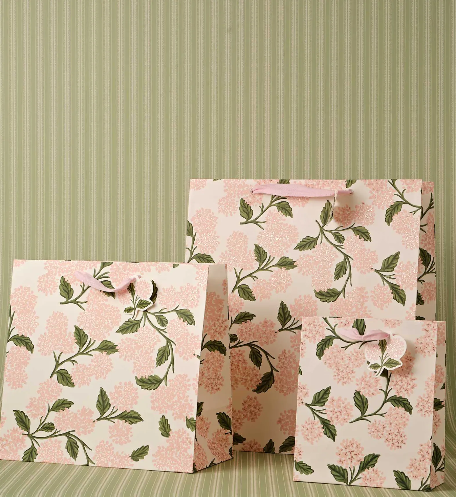Pink Hydrangea Large Gift Bag