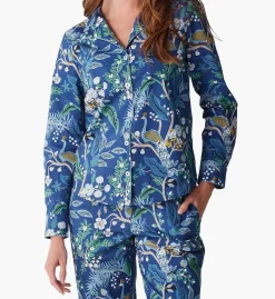 Poplin Button Front Long Set