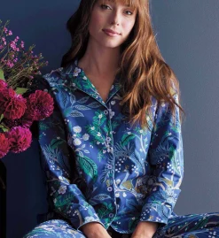 Poplin Button Front Long Set