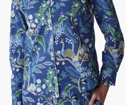Poplin Button Front Long Set