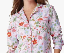 Poplin Button Front Long Set