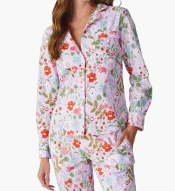 Poplin Button Front Long Set