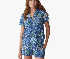 Poplin Button Front Short Set