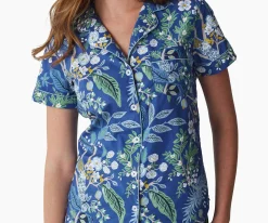 Poplin Button Front Short Set
