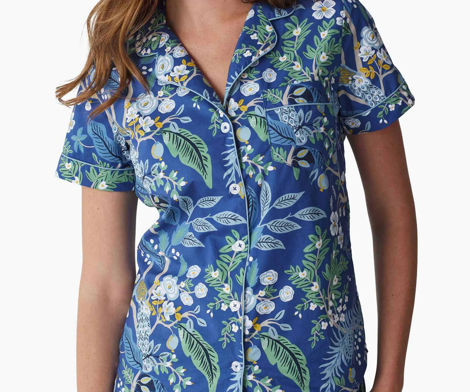 Poplin Button Front Short Set