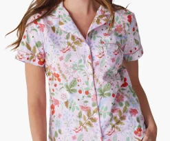 Poplin Button Front Short Set