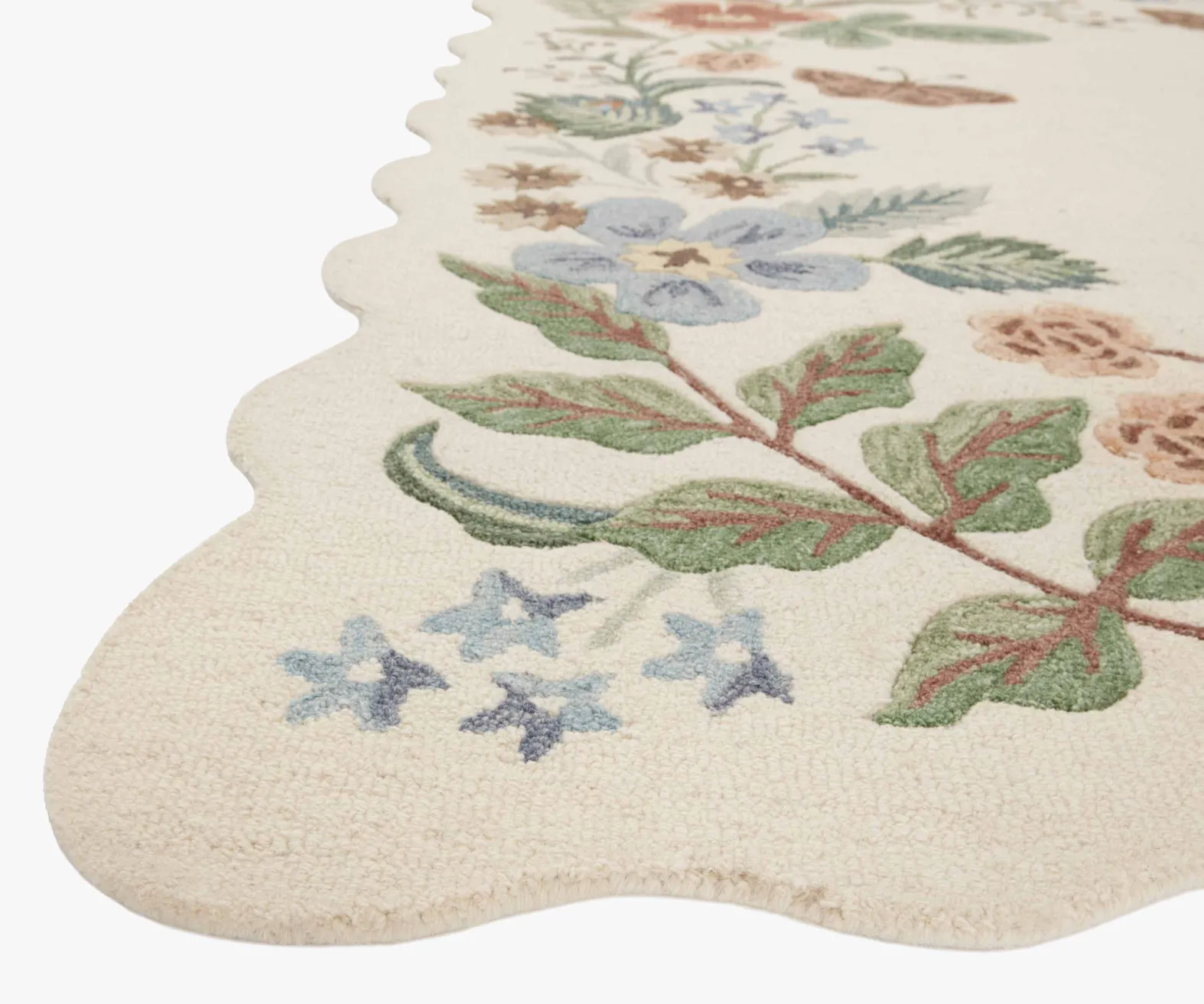 Strawberry Fields Wool-Hooked Rug