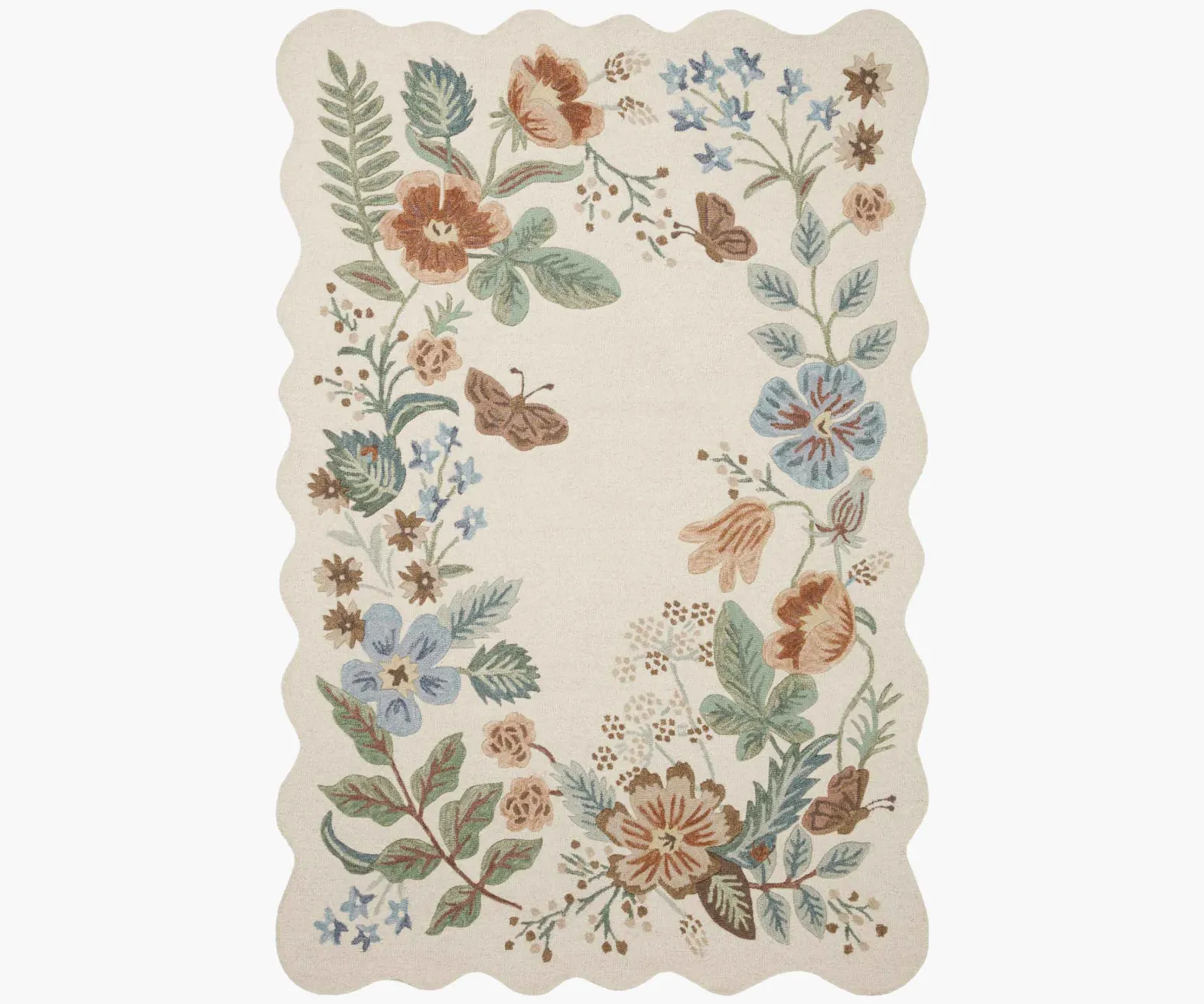 Strawberry Fields Wool-Hooked Rug