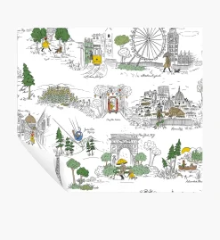 Travel Sketches Peel & Stick Wallpaper