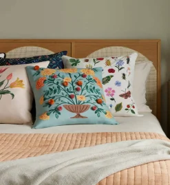 Tulips Embroidered Pillow