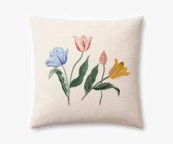 Tulips Embroidered Pillow