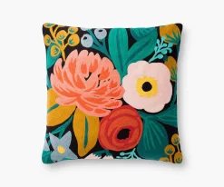 Vintage Blossoms Embroidered Pillow
