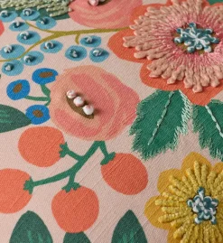 Vintage Garden Embroidered Pillow