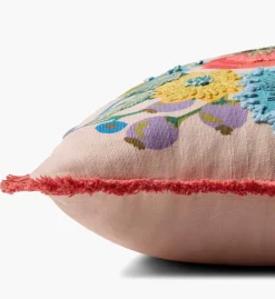 Vintage Garden Embroidered Pillow