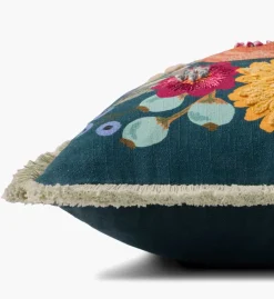 Vintage Garden Embroidered Pillow