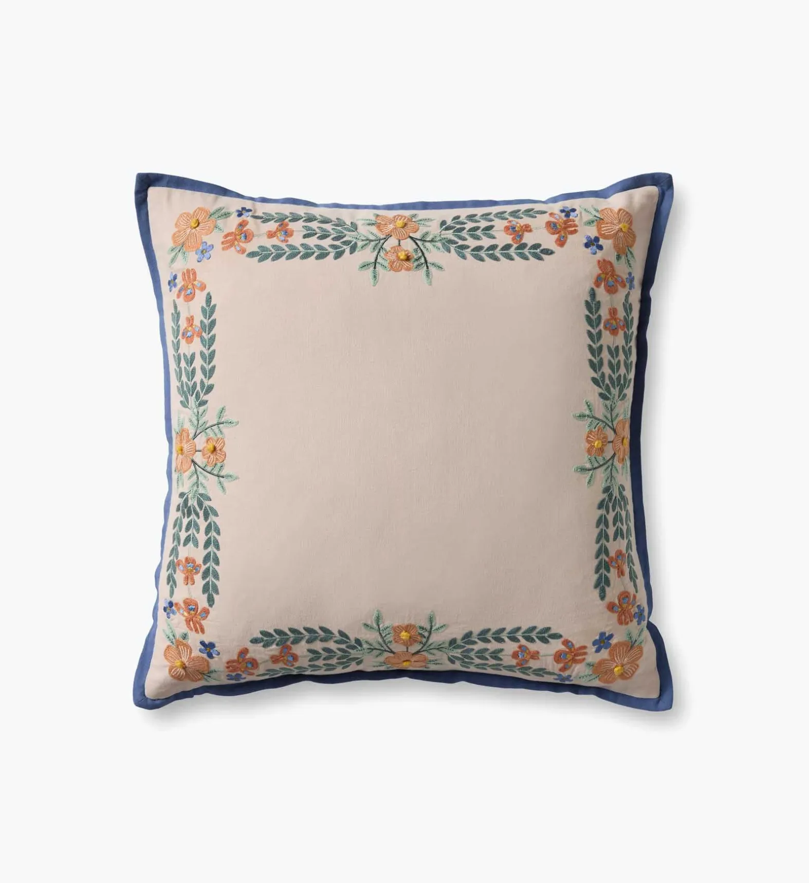 Willow Border Embroidered Pillow